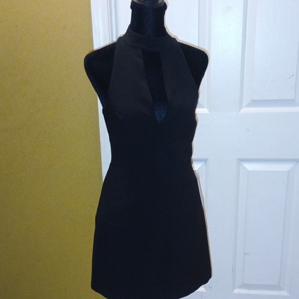 Express Black Halter Sheath Dress NWT